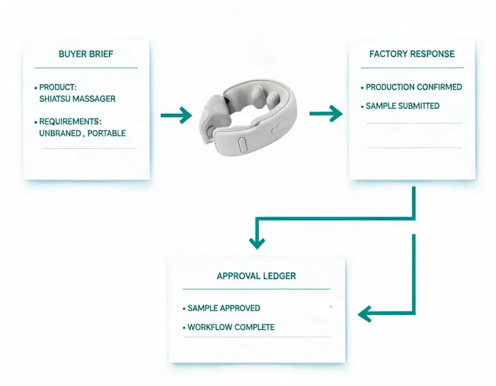 Independent shiatsu massager sourcing workflow